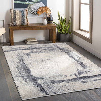 Icard 9x12 Abstract White Rug - Clearance