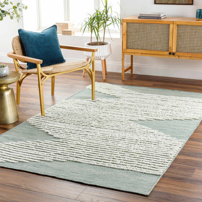 Igcocolo Sage Green High-Low Wool Carpet