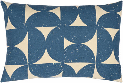 Iguig Blue Geometric Pattern Accent Pillow