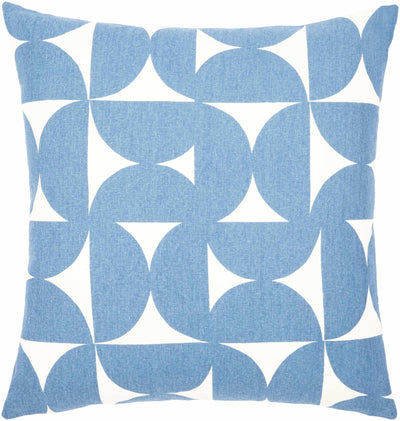 Iguig Blue Geometric Pattern Accent Pillow