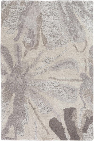 Ilfeld Athena Gray Floral Wool Rug