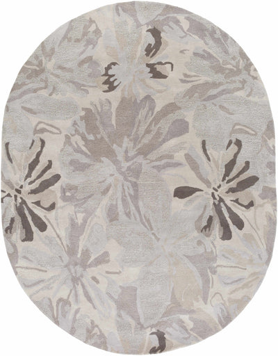 Ilfeld Athena Gray Floral Wool Rug