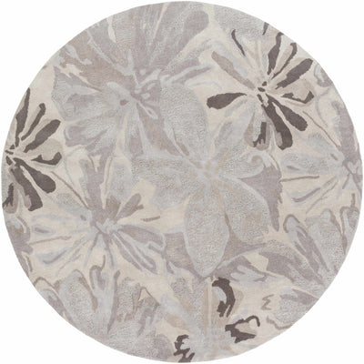 Ilfeld Athena Gray Floral Wool Rug