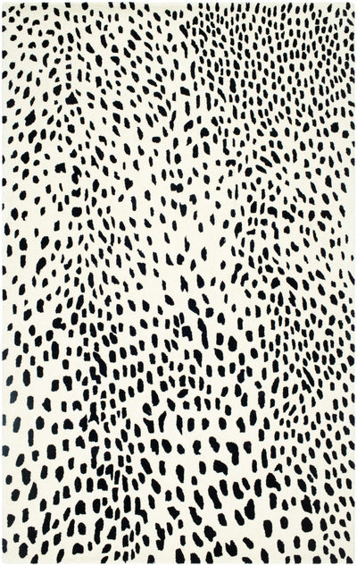 Athena White Giraffe Print Wool Rug