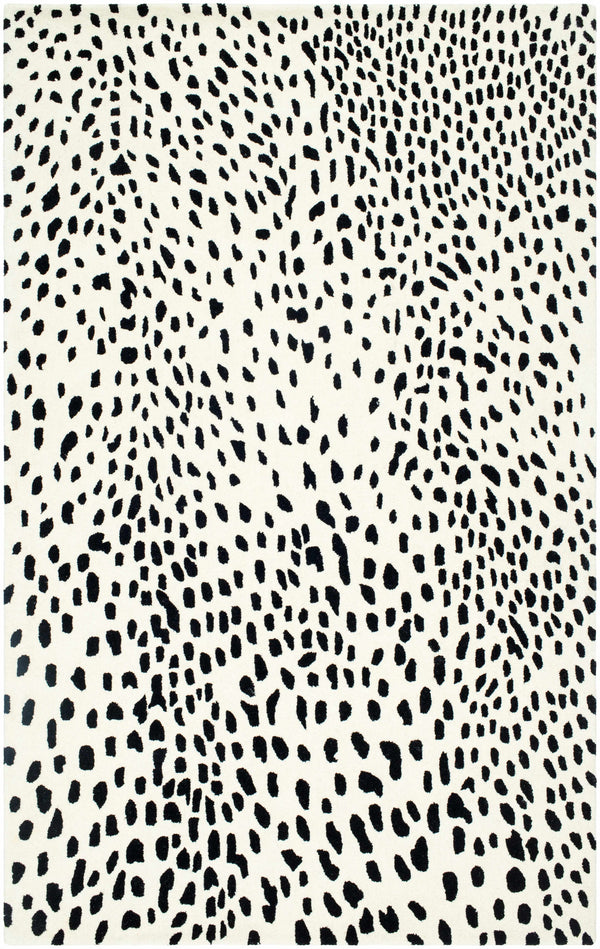 Athena White Giraffe Print Wool Rug