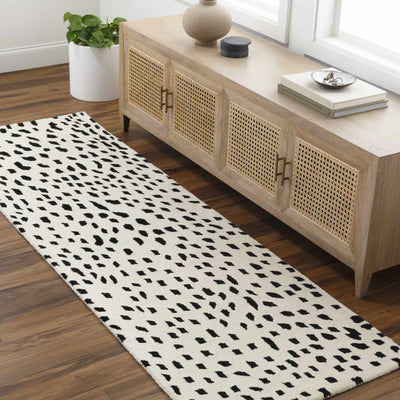 Athena White Giraffe Print Wool Rug