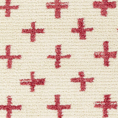 Anda Red Cross on Cream Plush Rug - Clearance