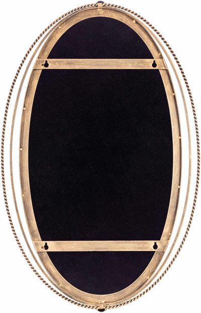 Isparta Rustic Gold Oval Mirror