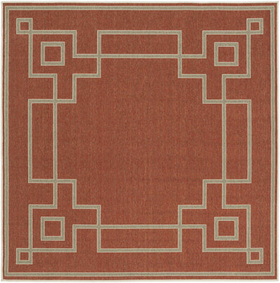 Harborgreek Brick Red Outdoor Rug