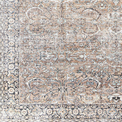 Tan Jill Vintage Washable Area Rug - Clearance