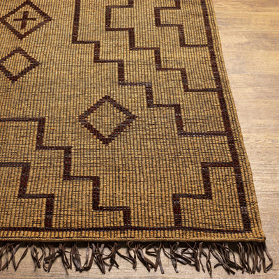 Jame Jute&Leather Rug with tassels