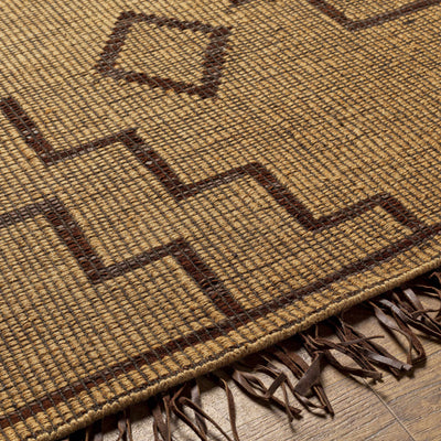 Jame Jute&Leather Rug with tassels