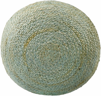 Jenkinjones Knitted Aqua Jute Pouf