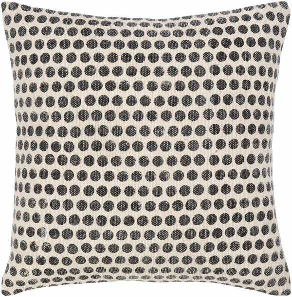 Jubasan Monochrome Dotted Cotton Throw Pillow