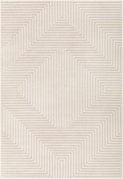 Kaligutan Embossed Cream Viscose&Wool Area Rug