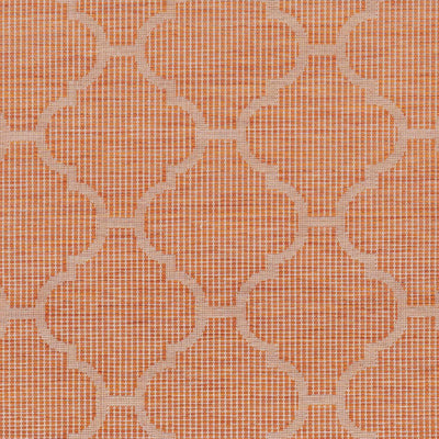 Unique Outdoor Trellis Area Rug, Rust Red - Clearance