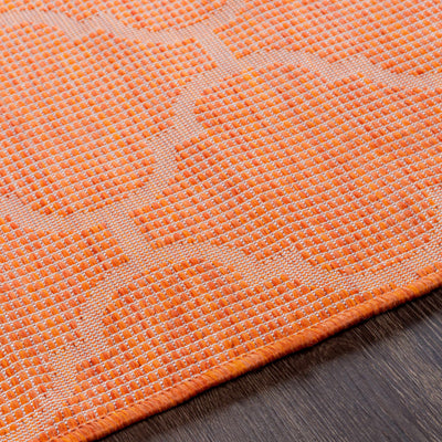 Unique Outdoor Trellis Area Rug, Rust Red - Clearance