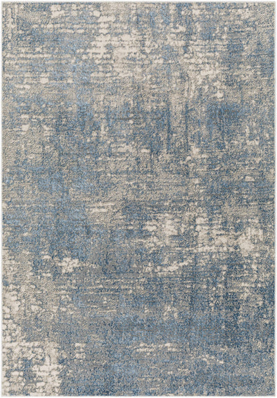 Kiblawan Teal Abstract Area Rug - Clearance