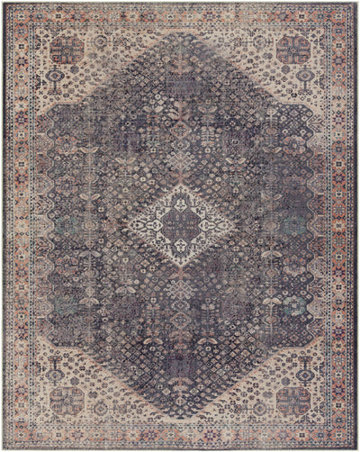 Kittrell Brown Medallion Washable Rug