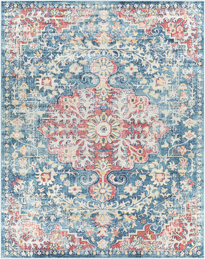 Hemingbrough Red&Blue Medallion Rug - Promo