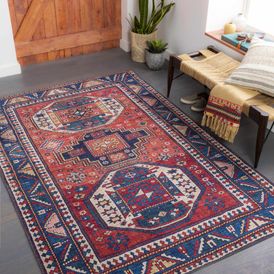 Kodiak Red&Blue Oriental Area Rug