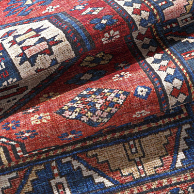 Kodiak Red&Blue Oriental Area Rug