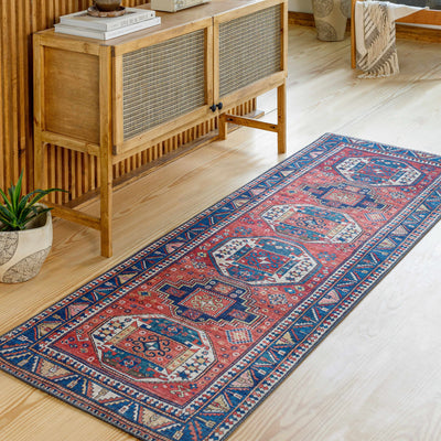 Kodiak Red&Blue Oriental Area Rug