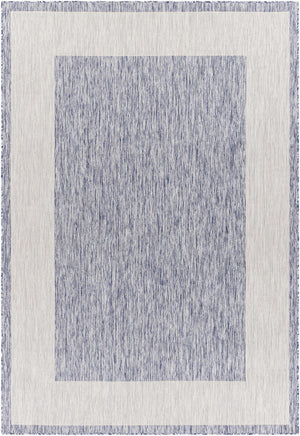 Kiah Blue Bordered Performance Rug