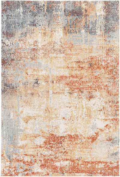 Kugluktuk Abstract Rust Red Performance Rug