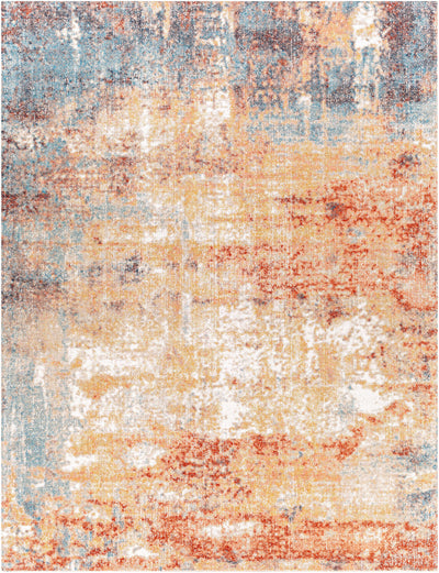 Kugluktuk Abstract Rust Red Performance Rug