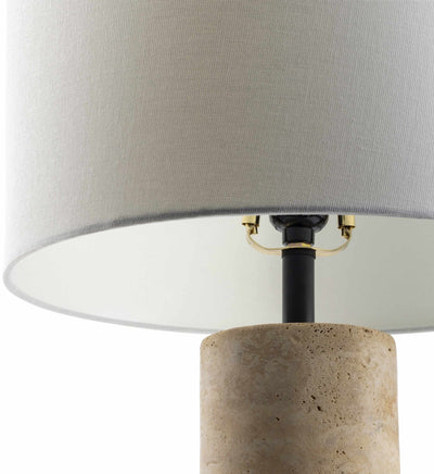 Konnevesi Ribbed Ceramic Gray Table Lamp