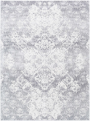 Kyneton Distressed Gray Trellis Rug - Clearance