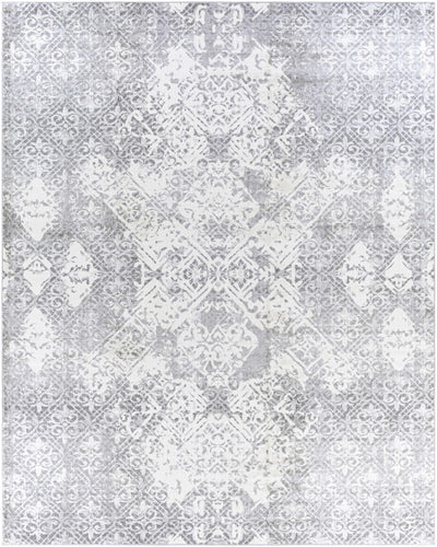 Kyneton Distressed Gray Trellis Rug - Clearance