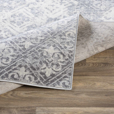 Kyneton Distressed Gray Trellis Rug - Clearance