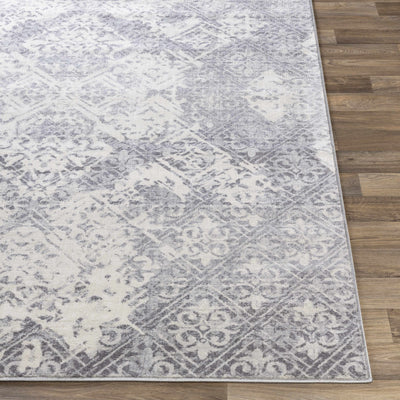 Kyneton Distressed Gray Trellis Rug - Clearance