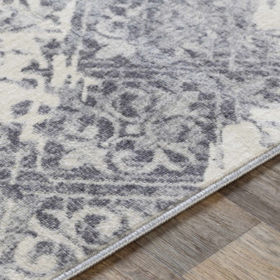 Kyneton Distressed Gray Trellis Rug - Clearance