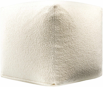 Karlskron Knitted Beige Cotton Pouf