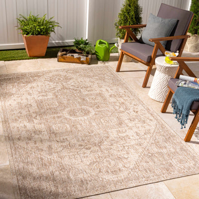 Aure Beige Indoor & Outdoor Rug - Clearance