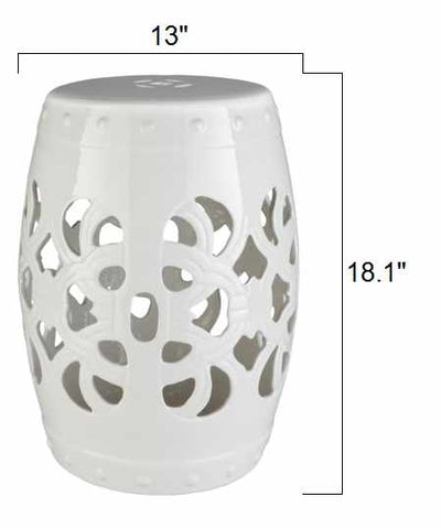 Lalauigan White Ceramic Stool Table