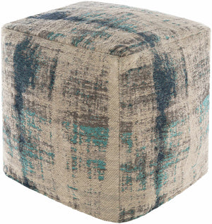 Albertville Knitted Gray Cotton Pouf