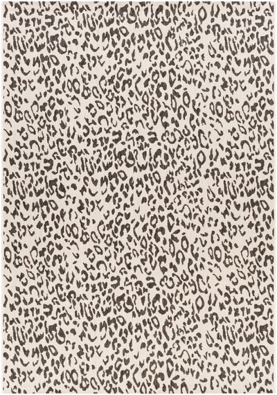 Alderbury White Leopard Print Rug