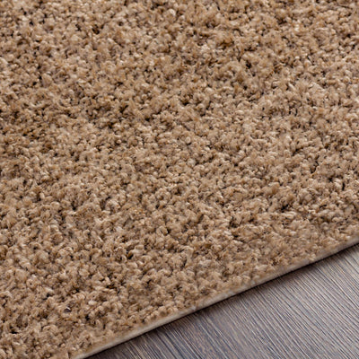 Dark Tan Solid Area Rug - Clearance