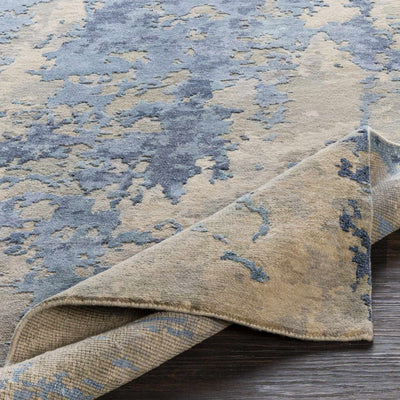 Lansdale Abstract Blue Premium Wool Rug