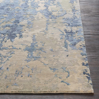 Lansdale Abstract Blue Premium Wool Rug