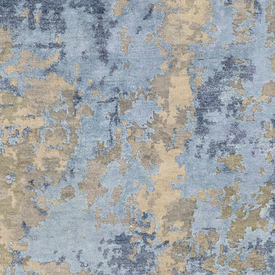 Lansdale Abstract Blue Premium Wool Rug