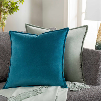 Lorimor Deep Teal Square Throw Pillow