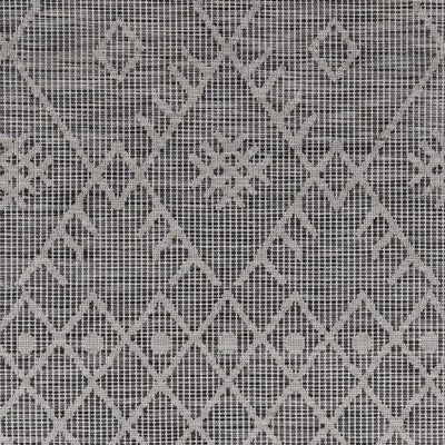 Lorena Charcoal Flatweave Trellis Carpet - Clearance