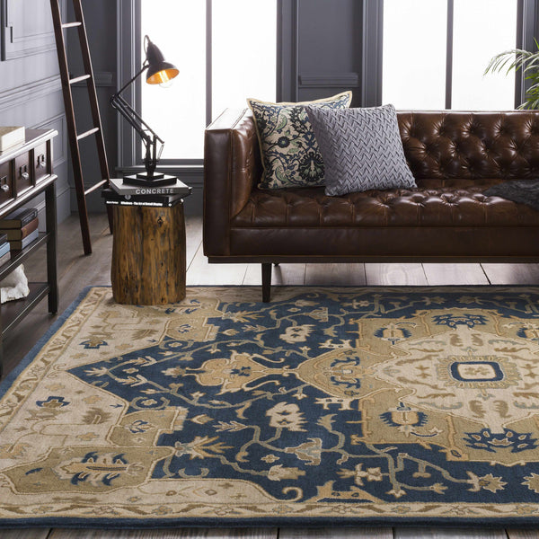 Broomfield 1145 Hand Tufted Blue Wool Rug