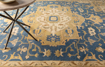 Broomfield 1145 Hand Tufted Blue Wool Rug