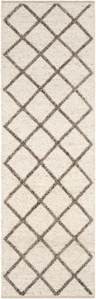 Syosset Cream/Brown Trellis Wool&Viscose Rug - Clearance